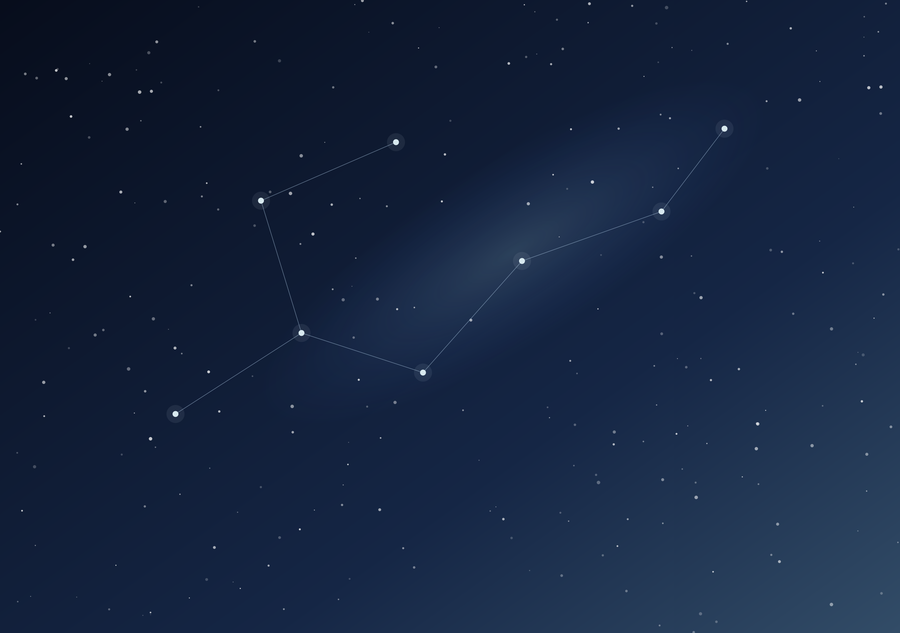 A few points of light reveal a night sky.